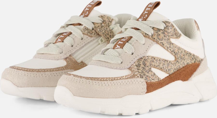 Muyters Sneakers Leopard beige Leer Kinderschoenen