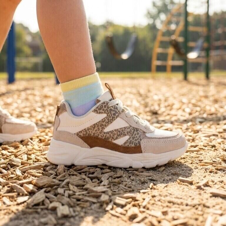 Muyters Sneakers leopard beige Leer Kinderschoenen - Foto 3