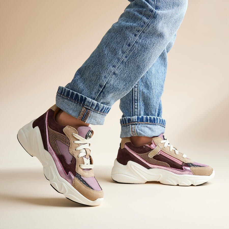 Muyters Sneakers roze Textiel Kinderschoenen