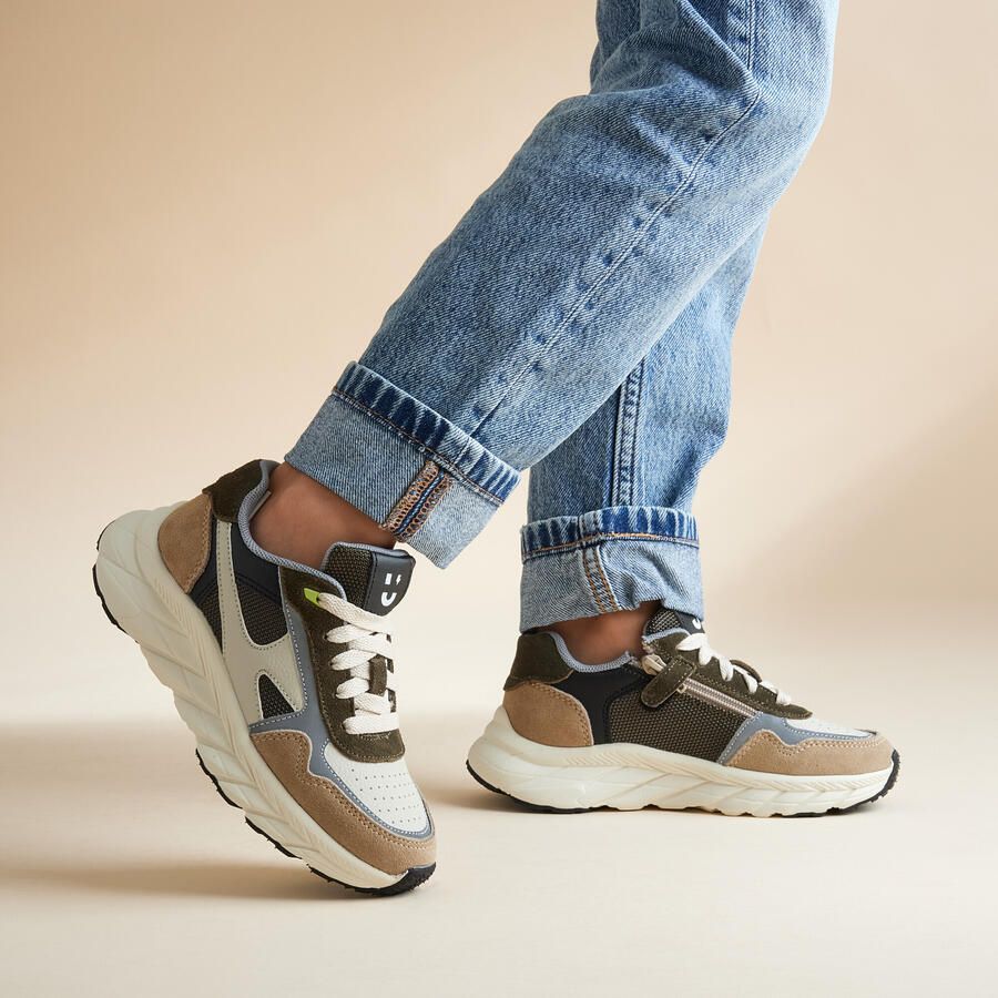 Muyters Sneakers taupe Leer Kinderschoenen