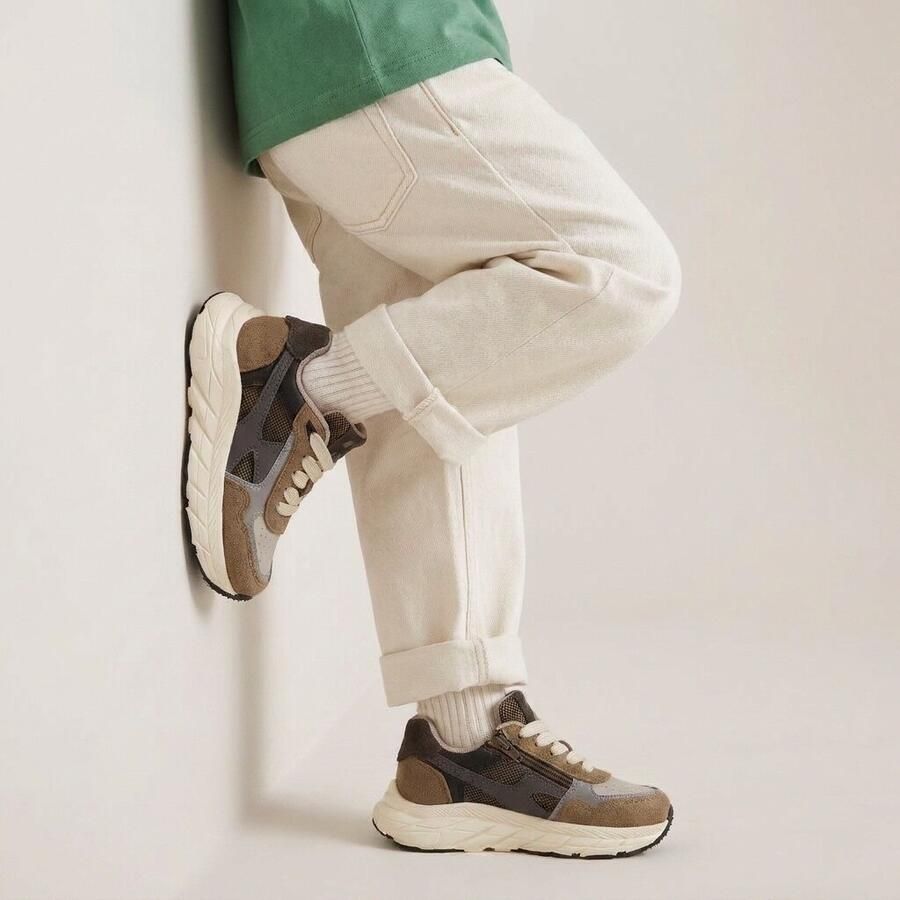 Muyters Sneakers taupe Suéde Kinderschoenen