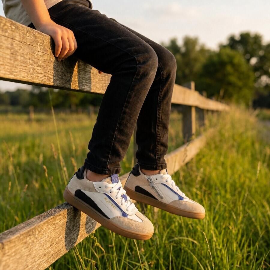 Muyters Sneakers wit Leer Kinderschoenen