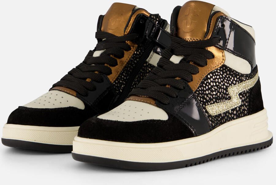 Muyters Sneakers zwart Leer Kinderschoenen