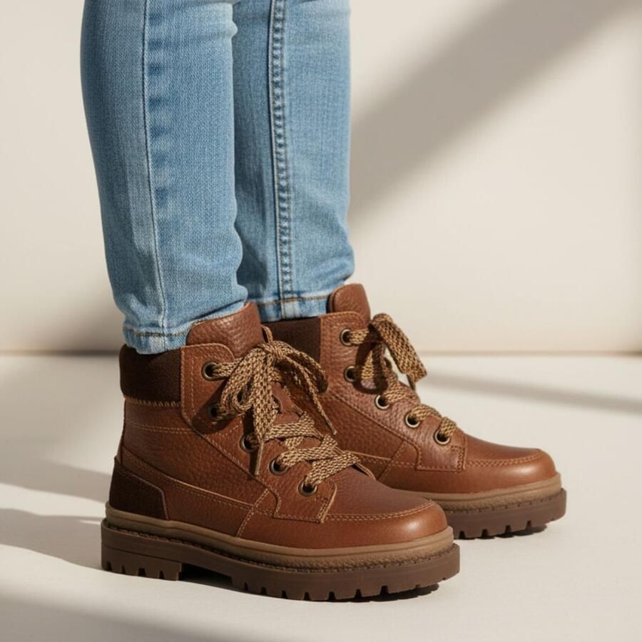 Muyters Veterboots bruin Leer Kinderschoenen - Foto 3