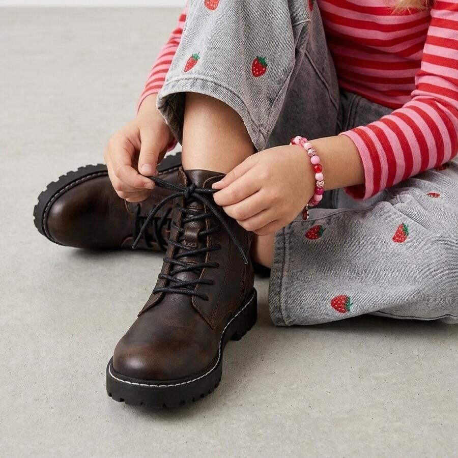 Muyters Veterboots bruin Leer Kinderschoenen