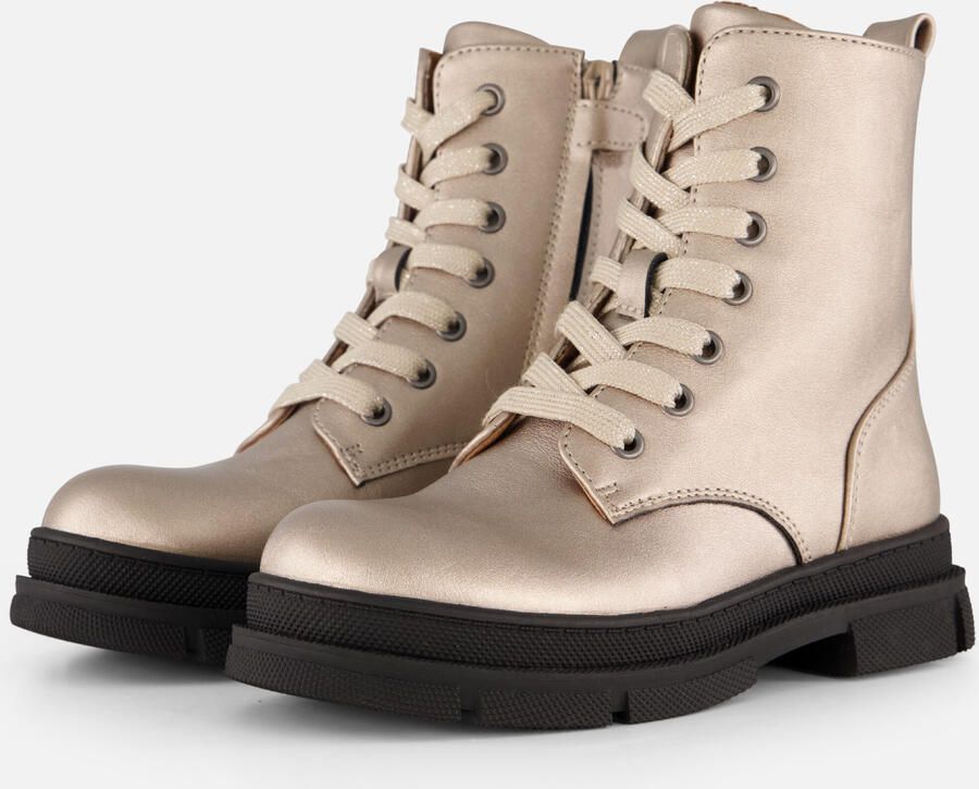 Muyters Veterboots goud Synthetisch Kinderschoenen