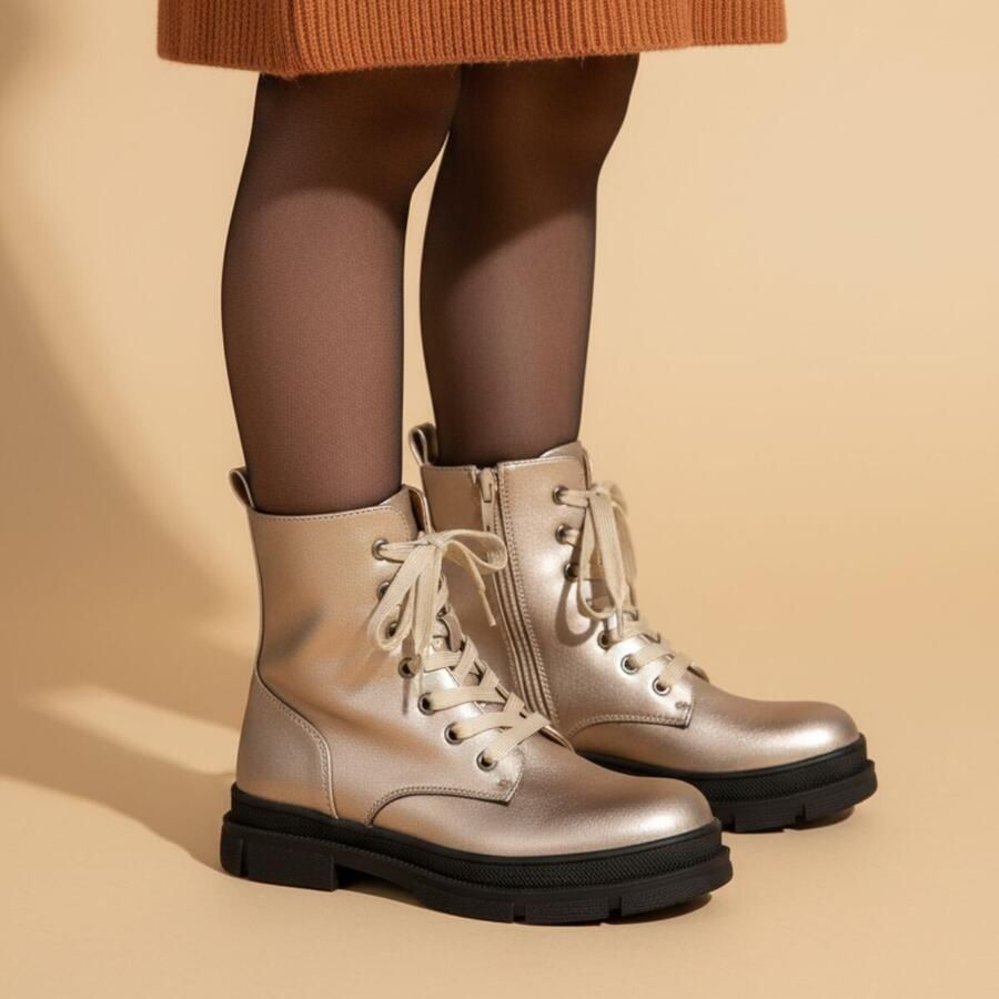 Muyters Veterboots goud Synthetisch Kinderschoenen - Foto 3