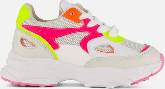 Muyters Neon Sneakers wit Synthetisch