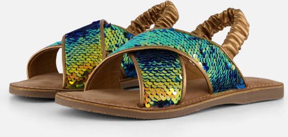 Muyters Pailetten Sandalen goud Synthetisch
