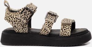 Muyters Pony Dots Sandalen zwart Leer