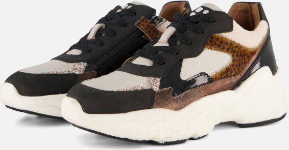 Muyters Sneakers zwart Leer Kinderschoenen
