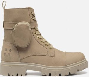 Muyters Veterboots beige Nubuck 22606