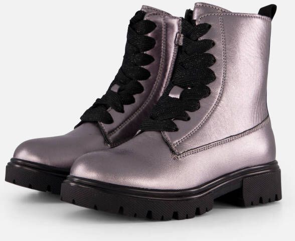 Muyters Veterboots zilver Leer