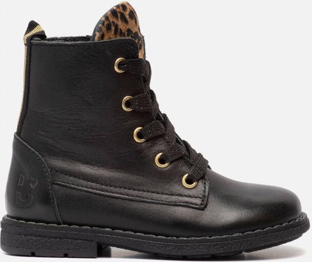 Muyters Veterboots zwart Leer 22607