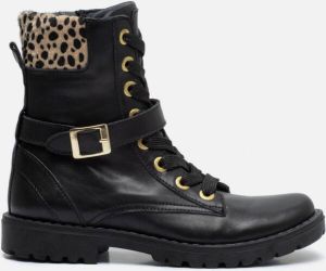 Muyters Veterboots Zwart Leer 032610 Dames
