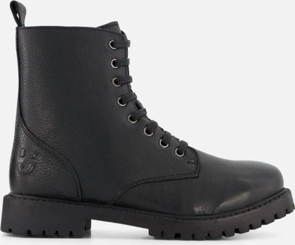 Muyters Veterboots zwart Leer