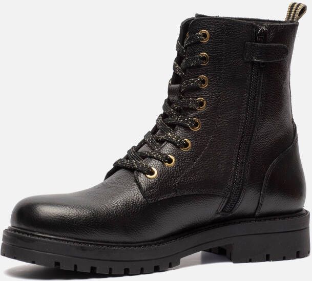 Muyters Veterboots zwart Leer 42610