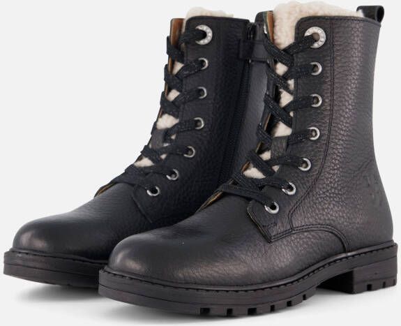 Muyters Veterboots zwart Leer
