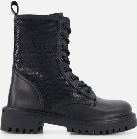 Muyters Veterboots zwart Leer