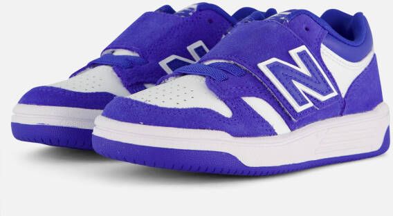 New Balance 480 Bungee Lace Sneakers blauw Leer