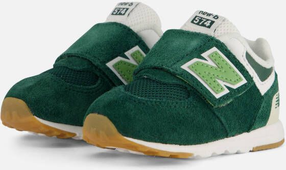 New Balance 574 sneakers donkergroen lichtgroen wit Jongens Meisjes Suede 18 5
