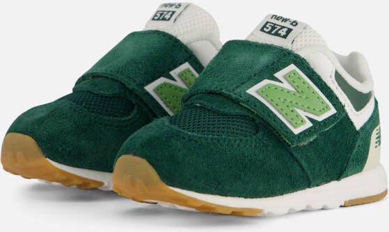 New Balance 574 sneakers donkergroen lichtgroen wit Jongens Meisjes Suede 18 5