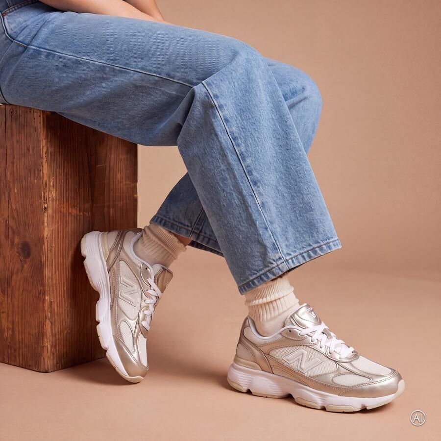 New Balance Sneakers van leermix model '9060'