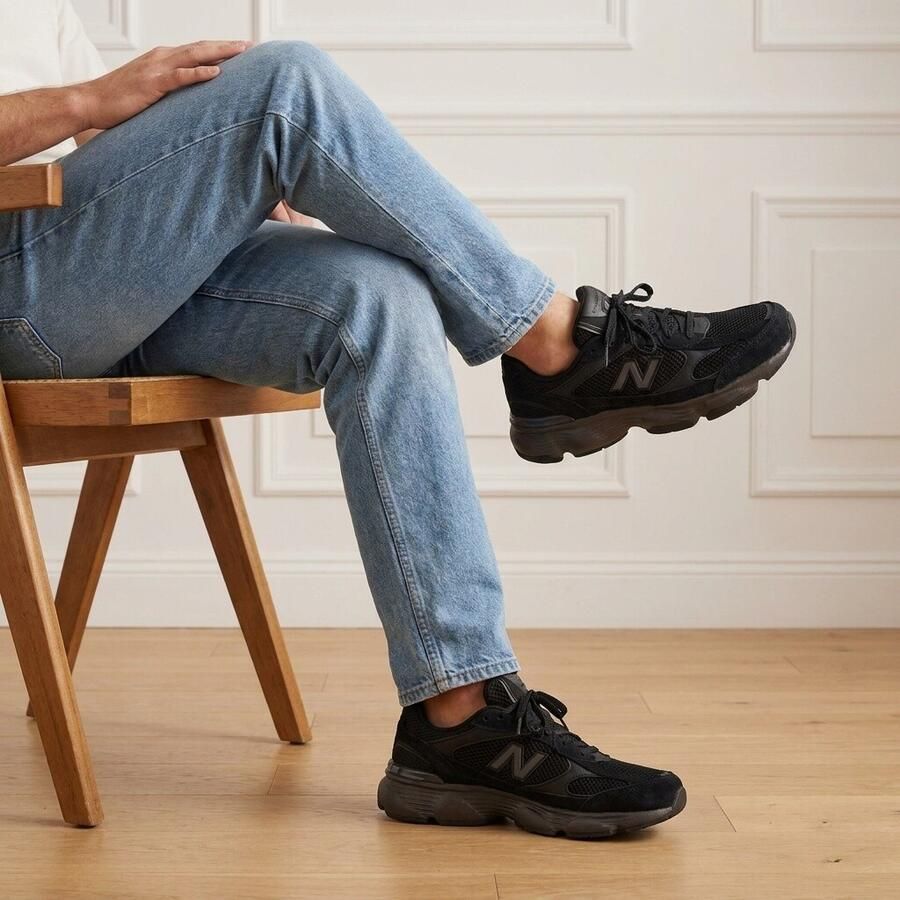 New Balance Sneakers van leermix