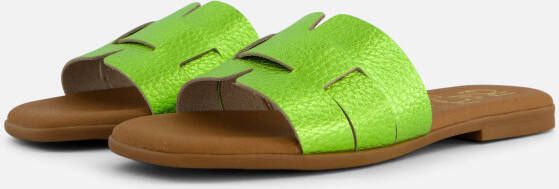 OH MY SANDALS Amira Slippers groen Leer Dames