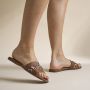 OH MY SANDALS Leopard Slippers goud Leer Dames - Thumbnail 2