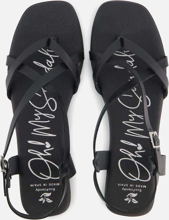 OH MY SANDALS Athena Sandalen zwart Leer Dames - Foto 3