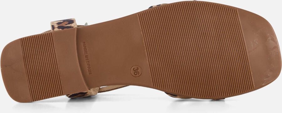 OH MY SANDALS Leopard Sandalen beige Leer Dames - Foto 4