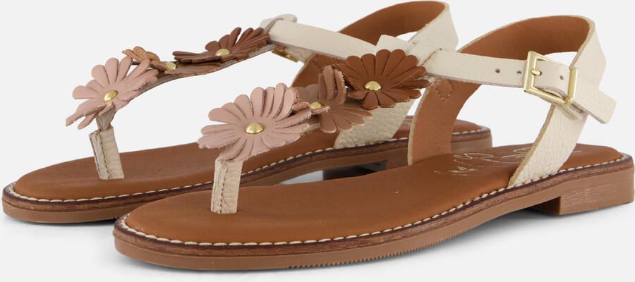 Oh My Sandals Sandalen Bloemen beige Leer - Foto 4
