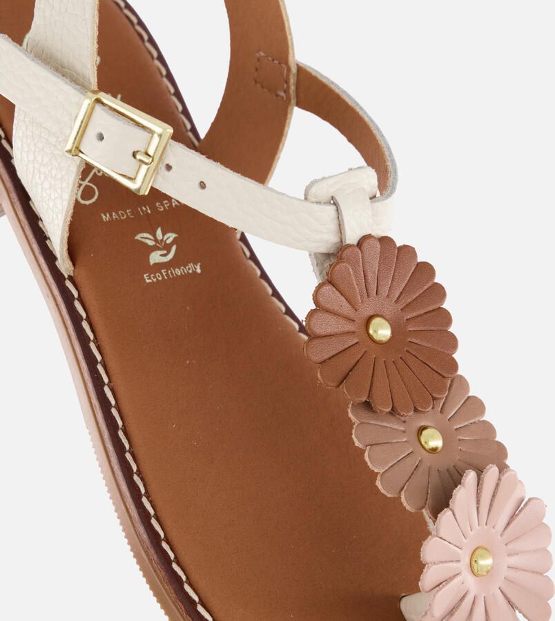 Oh My Sandals Sandalen Bloemen beige Leer - Foto 3