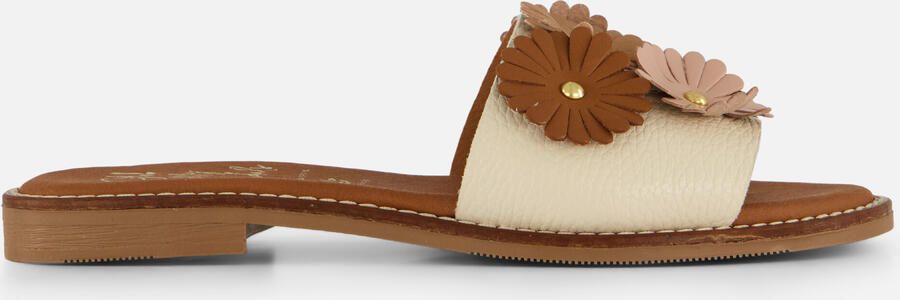 Oh My Sandals Slippers beige Leer - Foto 5