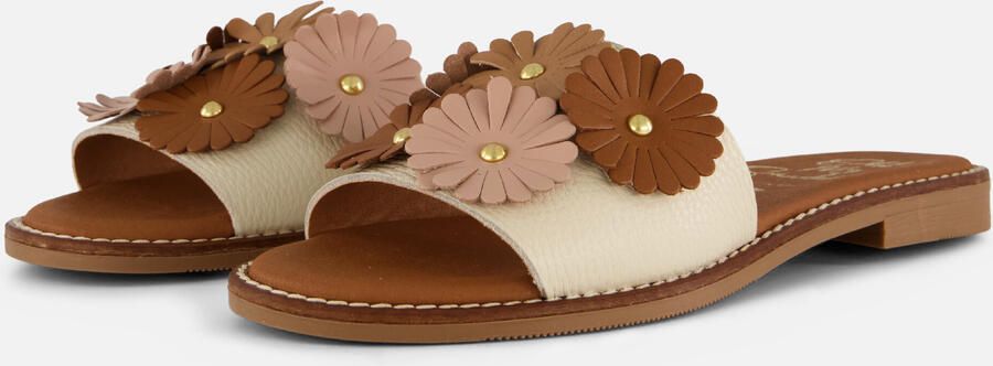 OH MY SANDALS Slippers beige Leer - Foto 5