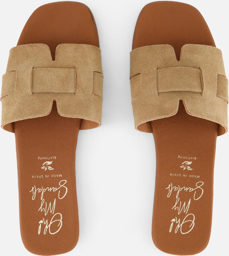 Oh My Sandals Slippers beige Suede - Foto 3