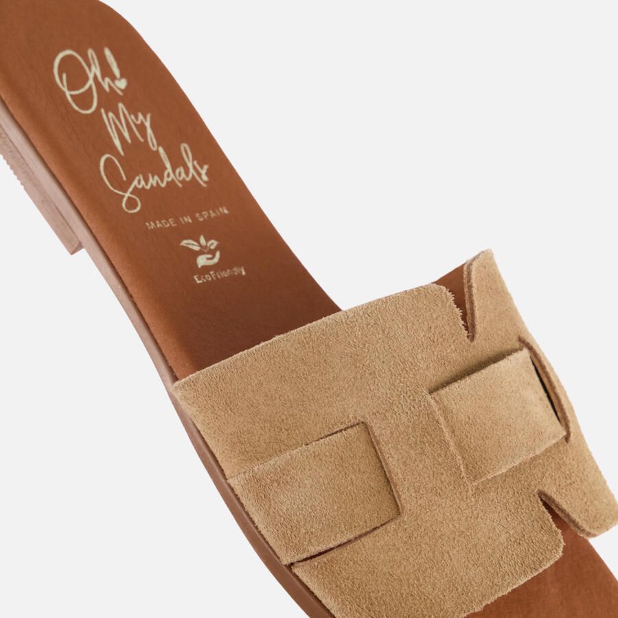 Oh My Sandals Slippers beige Suede - Foto 2