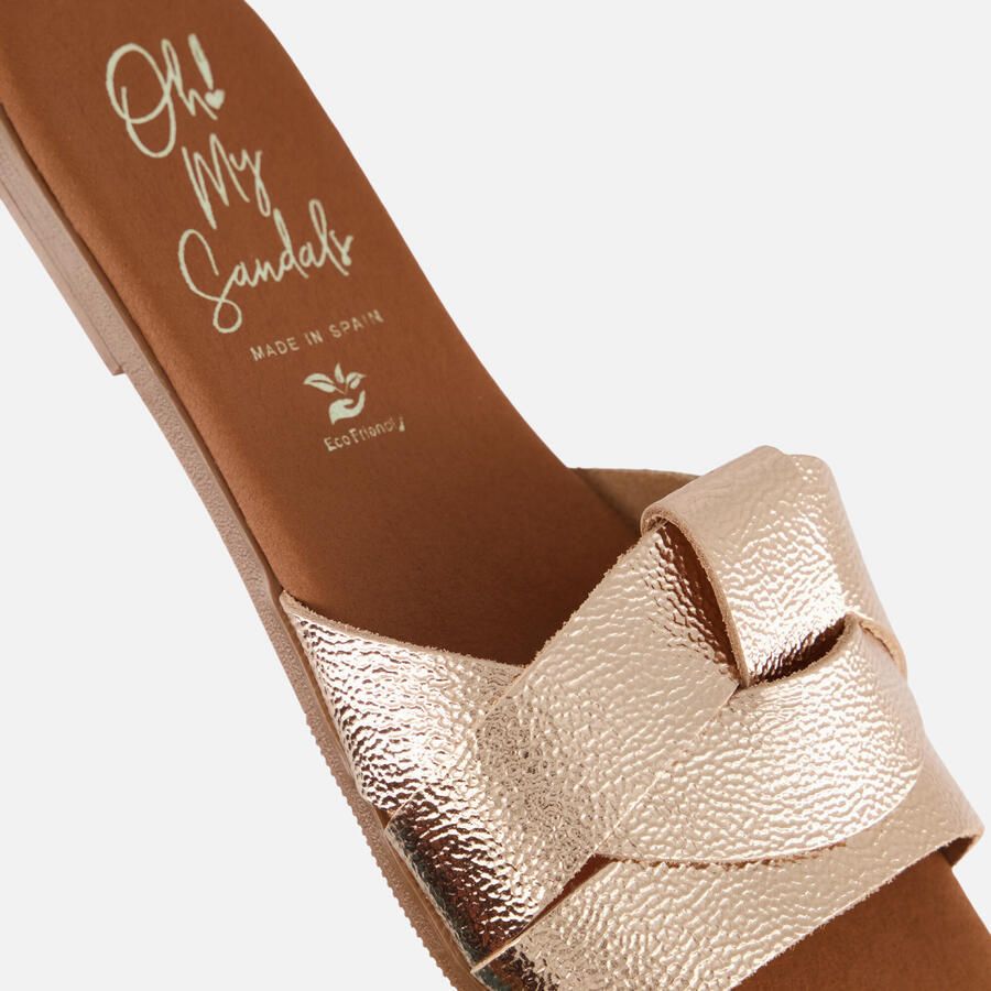 OH MY SANDALS Slippers brons Leer - Foto 2
