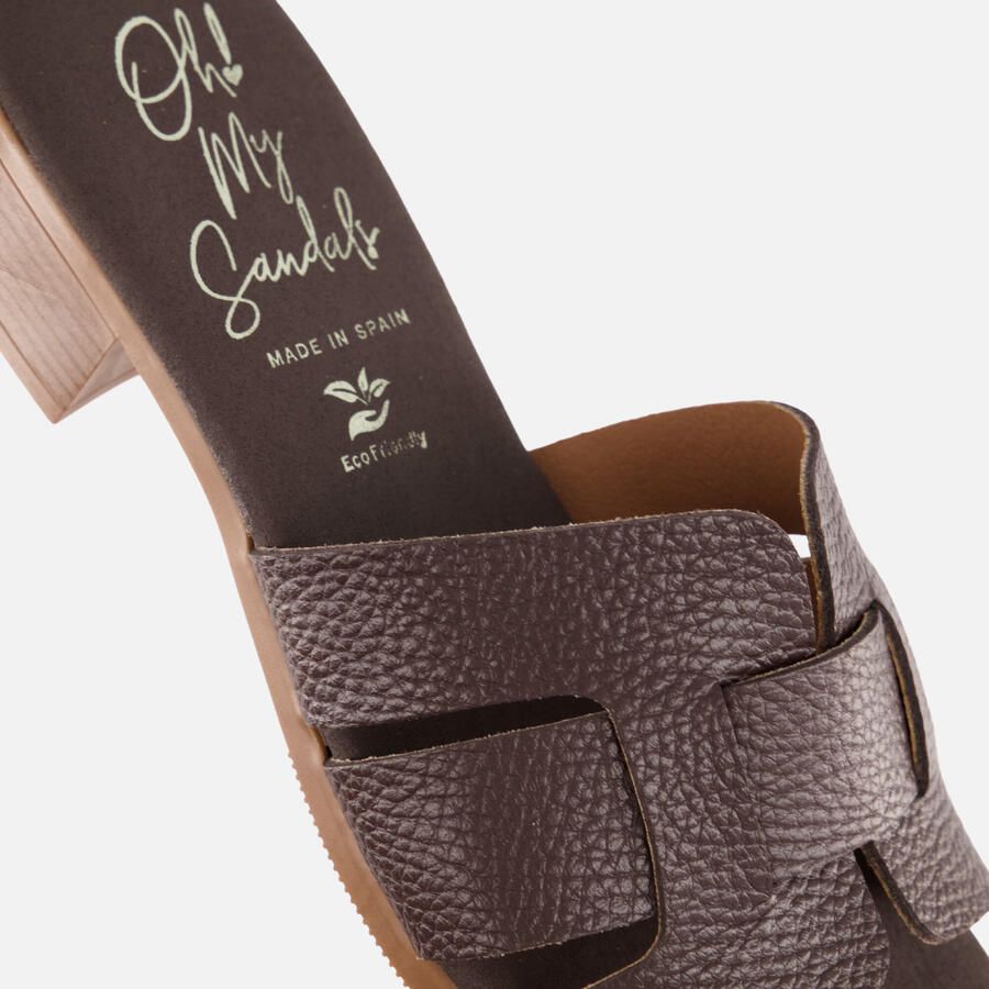 Oh My Sandals Slippers bruin Leer - Foto 2