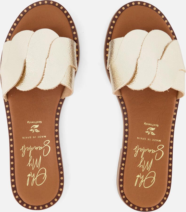 Oh My Sandals Slippers goud Leer - Foto 3