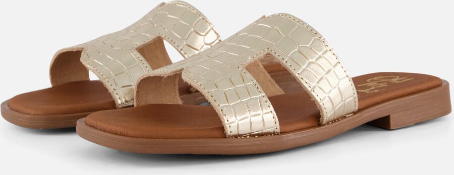 OH MY SANDALS Slippers goud Leer Dames - Foto 6