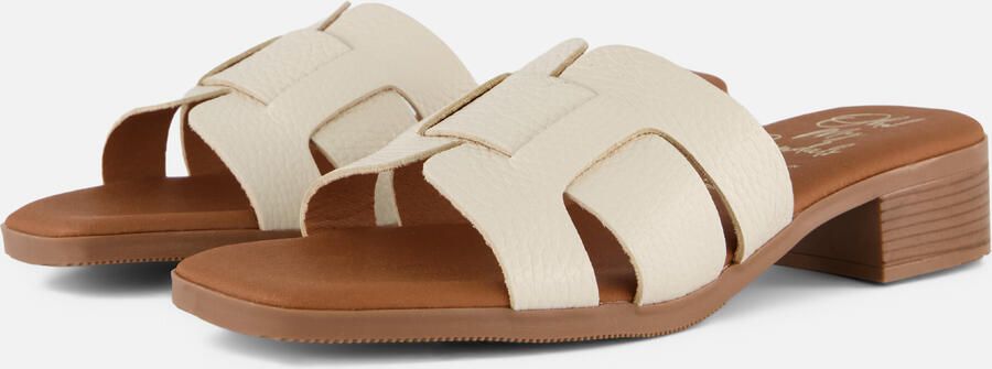 OH MY SANDALS Slippers wit Leer
