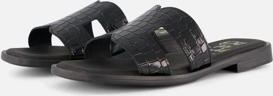 OH MY SANDALS Slippers zwart Leer Dames - Foto 6