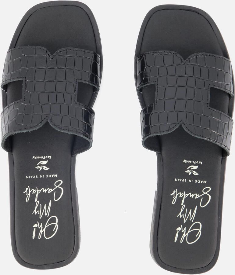 OH MY SANDALS Slippers zwart Leer Dames - Foto 3