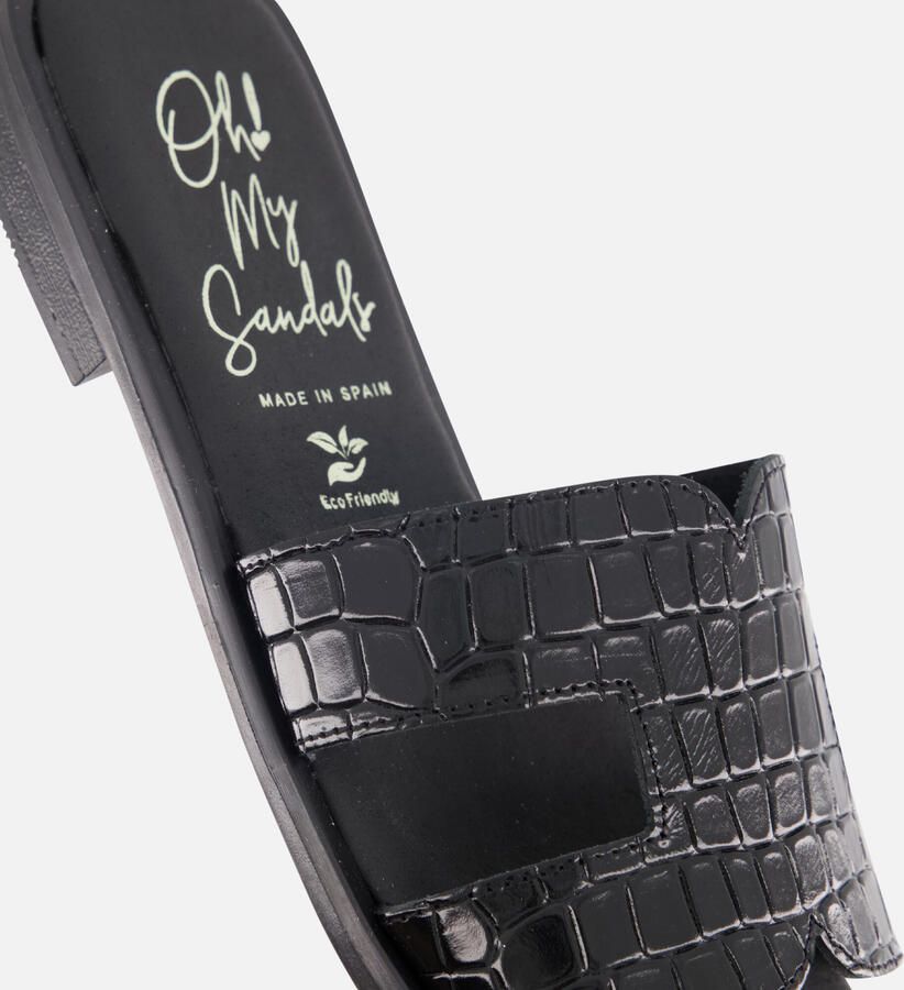 OH MY SANDALS Slippers zwart Leer Dames - Foto 2