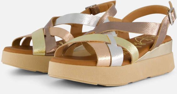 OH MY SANDALS Sandalen brons Leer Dames