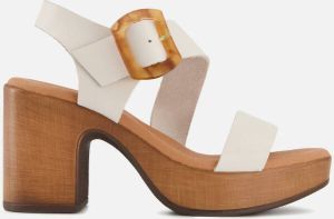 OH MY SANDALS Sandalen met hak wit Leer