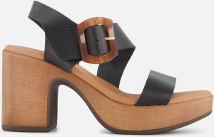 OH MY SANDALS Sandalen met hak zwart Leer