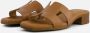 Oh My Sandals Slippers cognac Leer - Thumbnail 1